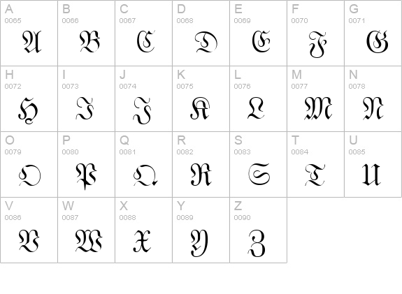 Quanta Pi Six SSi uppercase A-Z preview