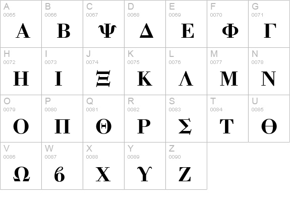 Quanta Pi Two SSi uppercase A-Z preview
