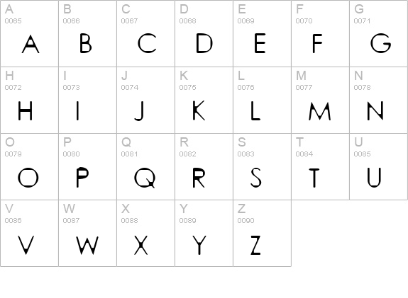 Quares uppercase A-Z preview