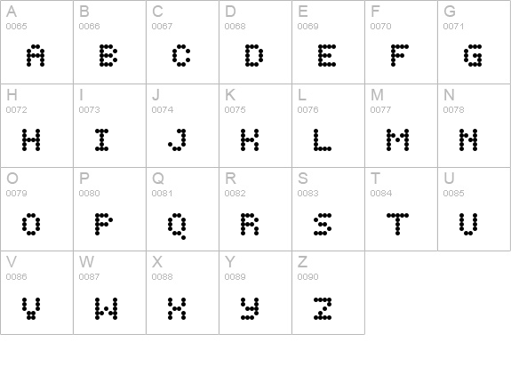 Quarky uppercase A-Z preview