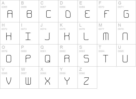 Quarterly Thin BRK uppercase A-Z preview