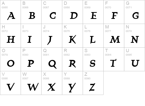 QuartetBoldLining Bold uppercase A-Z preview