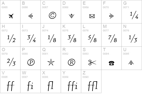 QuartetFractions uppercase A-Z preview