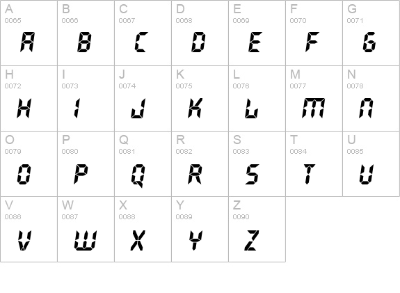 Quartz-BoldIta uppercase A-Z preview