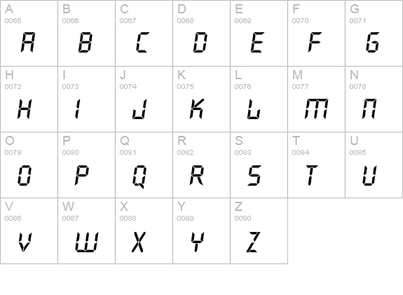 Quartz-MediumIta uppercase A-Z preview