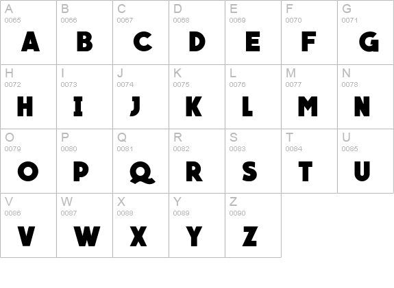 QUARTZO Bold uppercase A-Z preview
