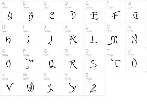 Quasi uppercase A-Z preview