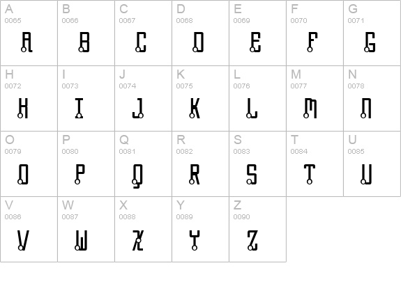 Quasidipitous uppercase A-Z preview