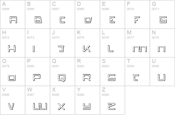 Quasitron 3D uppercase A-Z preview