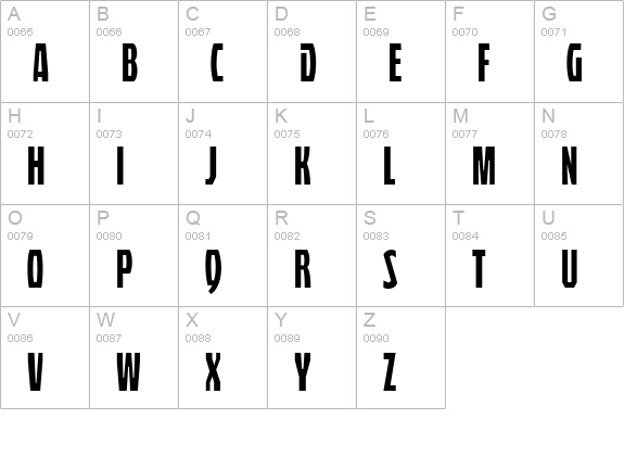 Quasix uppercase A-Z preview
