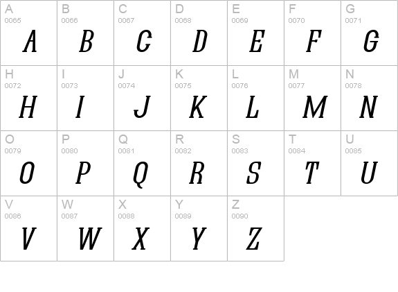 Quastic Kaps Italic uppercase A-Z preview
