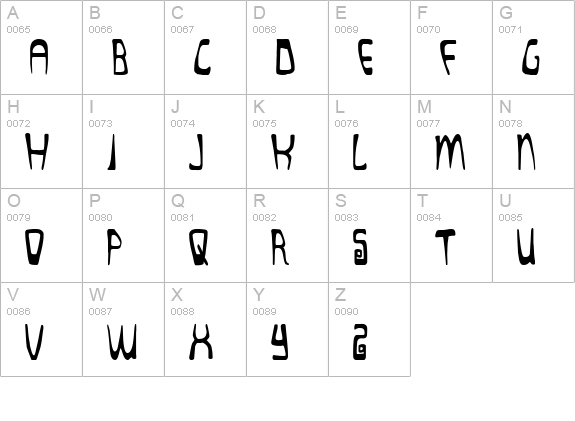 Quatl Condensed uppercase A-Z preview