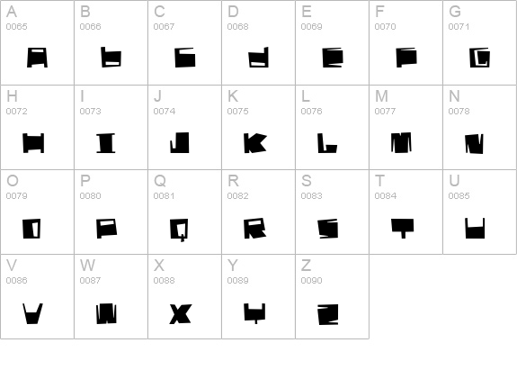 quatro dead mosquito's uppercase A-Z preview