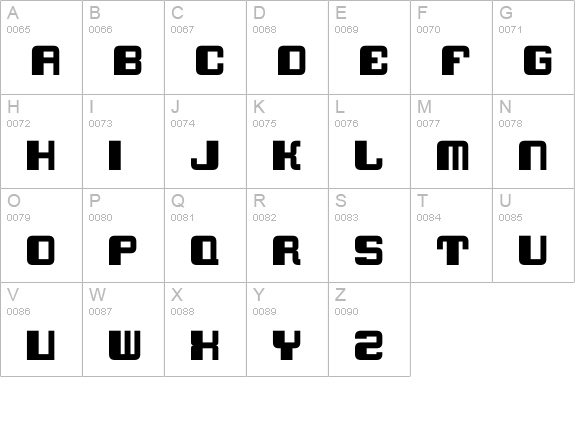 QuatronFat uppercase A-Z preview