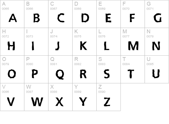 QuebecRandom-Xbold-Regular uppercase A-Z preview
