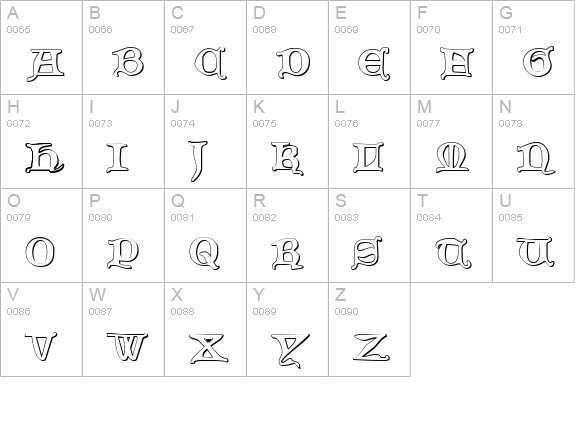 Queen & Country 3D uppercase A-Z preview