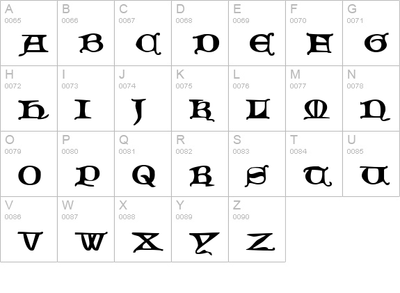 Queen & Country Expanded uppercase A-Z preview