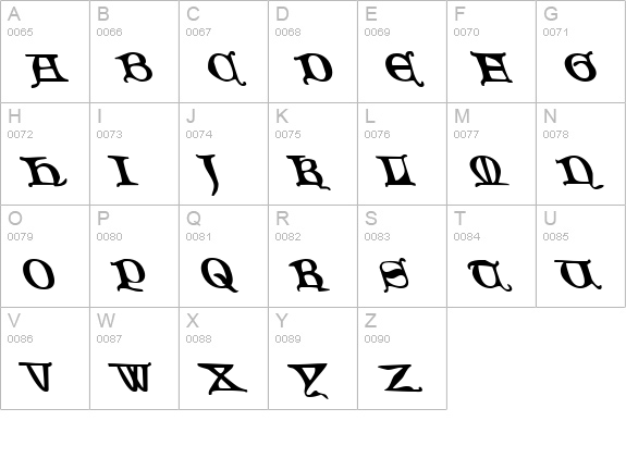 Queen & Country Leftalic uppercase A-Z preview