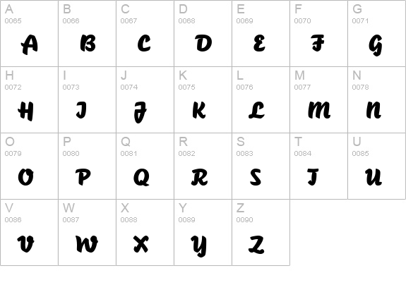 QueenOfCorona uppercase A-Z preview