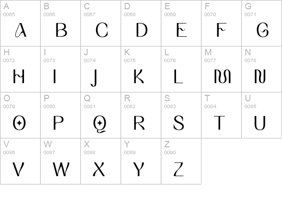 Quency uppercase A-Z preview