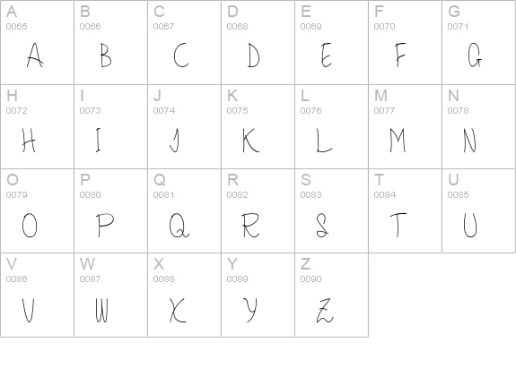 Quesky uppercase A-Z preview