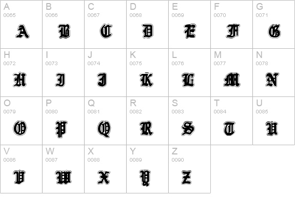 Quest Knight Academy uppercase A-Z preview
