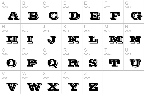 Queste uppercase A-Z preview