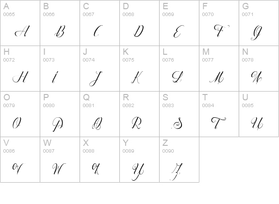 Question and Love uppercase A-Z preview