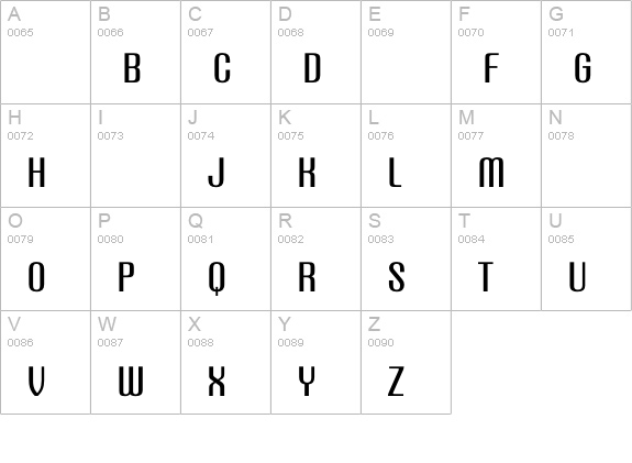 QuestLight uppercase A-Z preview