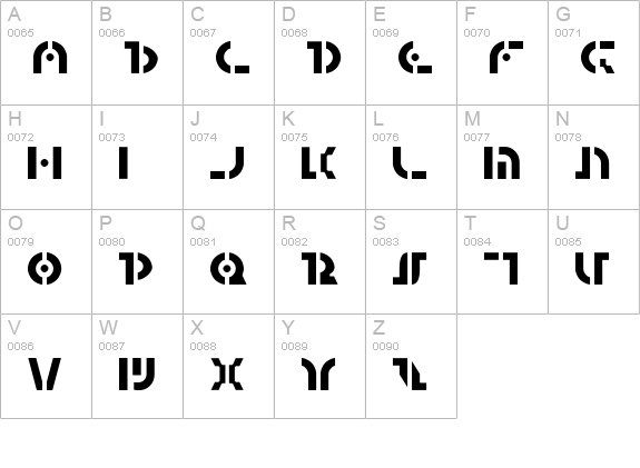 Questlok Light uppercase A-Z preview