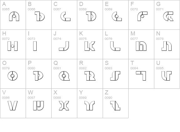Questlok Shadow uppercase A-Z preview