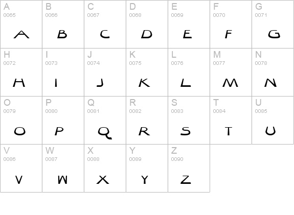 Quibel Bold Italic uppercase A-Z preview