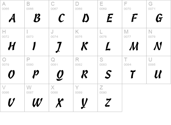 Quiberon uppercase A-Z preview