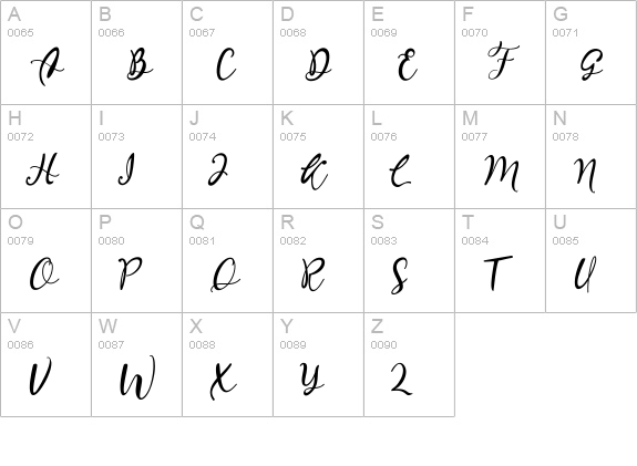 Quiche uppercase A-Z preview