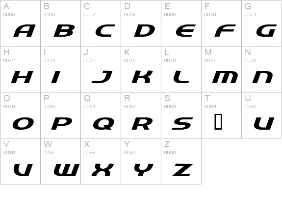 quick express uppercase A-Z preview