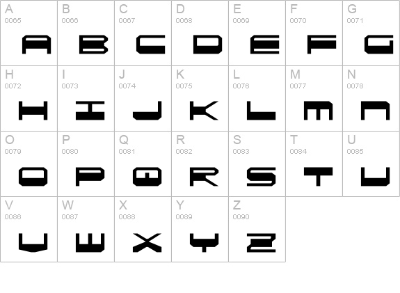 QuickGear uppercase A-Z preview
