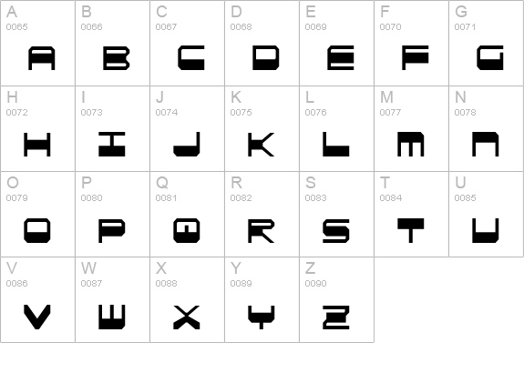 QuickGear Condensed uppercase A-Z preview