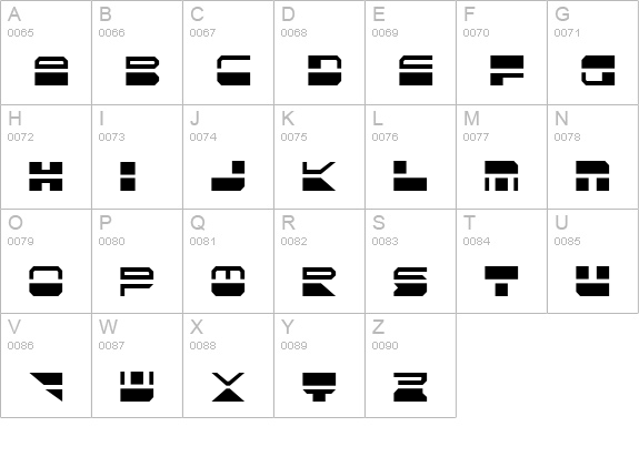 Quickmark Condensed uppercase A-Z preview