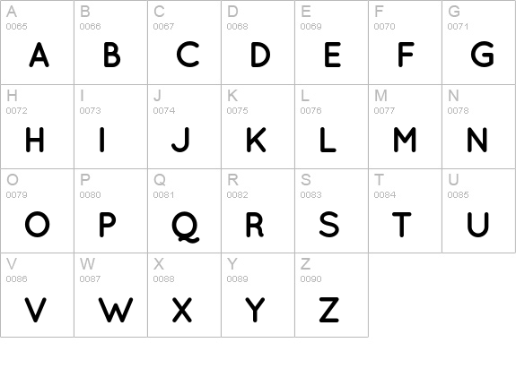 Quicksand Bold Regular uppercase A-Z preview