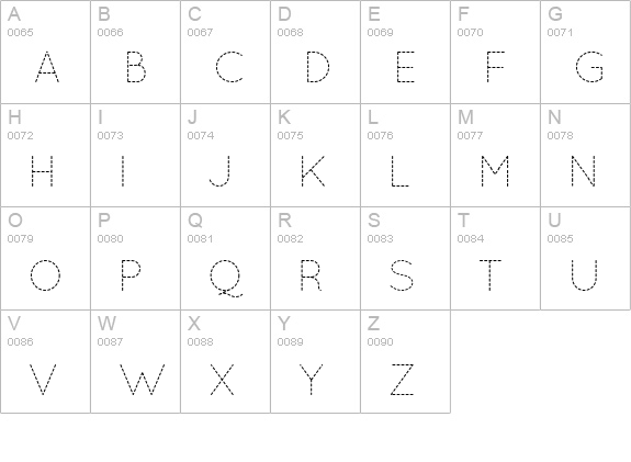 Quicksand Dash Regular uppercase A-Z preview