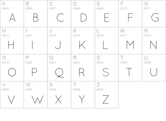 Quicksand Light Regular uppercase A-Z preview