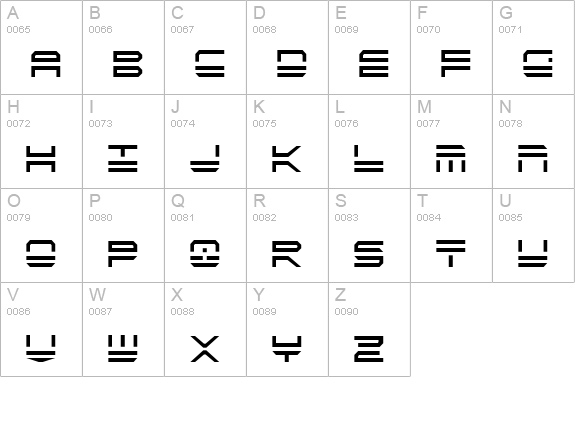 QuickStrike Condensed uppercase A-Z preview