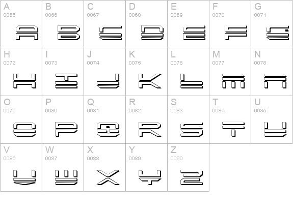 QuickStrike Shadow uppercase A-Z preview