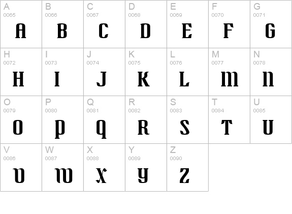Quidic Roman uppercase A-Z preview