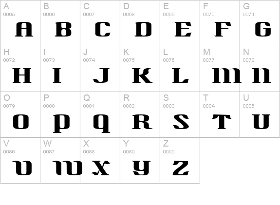 QuidicHatched uppercase A-Z preview