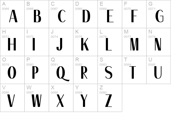 Quiet Streets
 uppercase A-Z preview