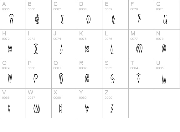 Quill Experimental O BRK uppercase A-Z preview