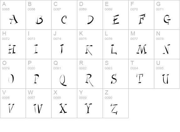Quill-Light uppercase A-Z preview