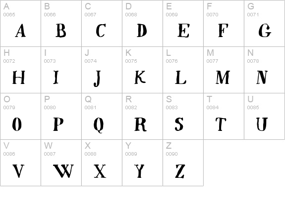 Quincy Bold uppercase A-Z preview
