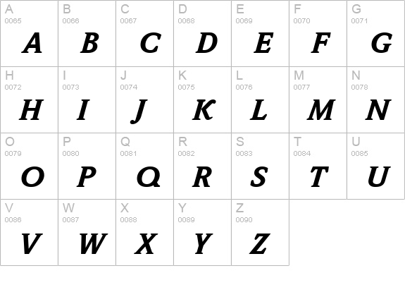 Quintessence Black SSi Black Italic uppercase A-Z preview